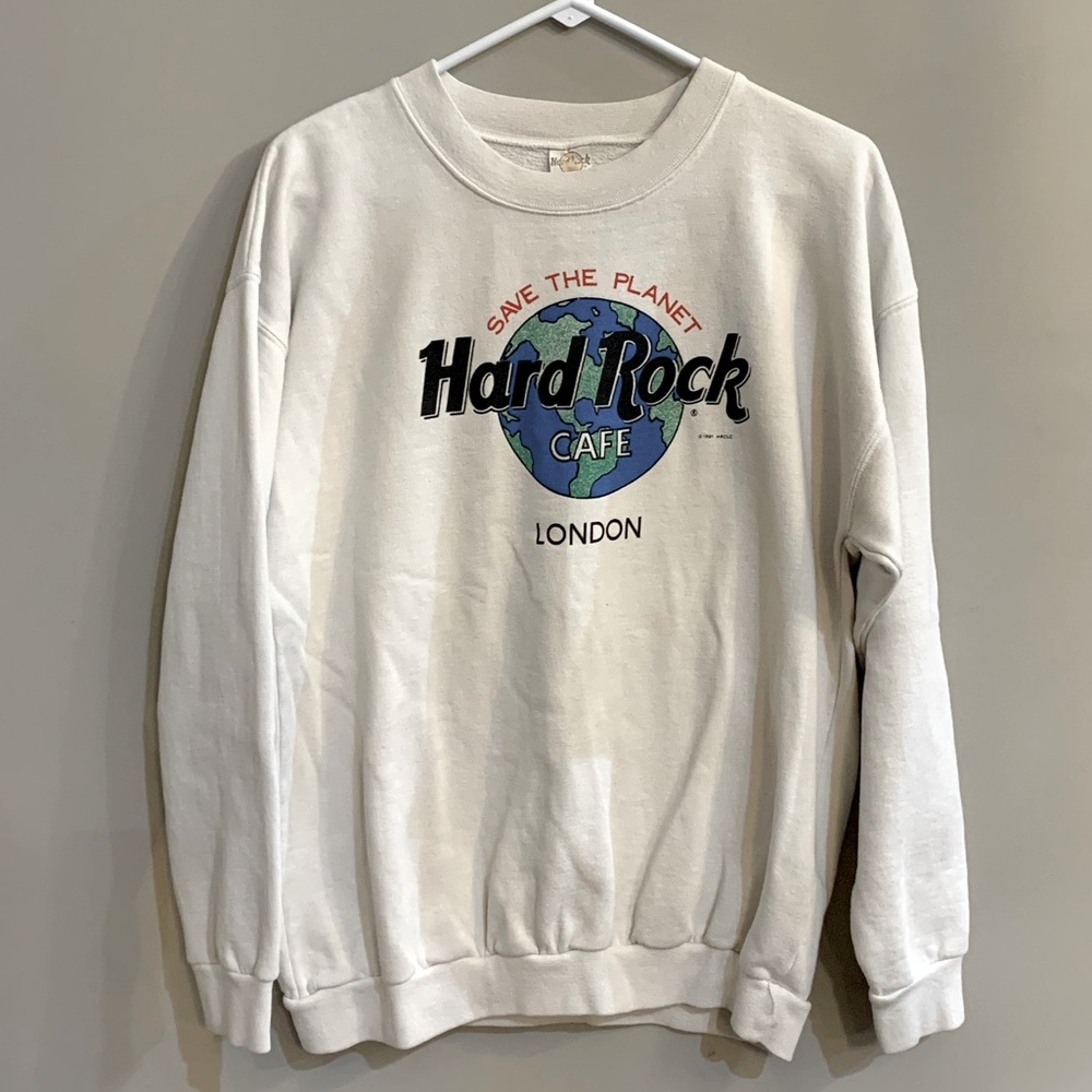 Vintage 90’s Hard Rock Cafe “Save the Planet” London Sweatshirt Size Large